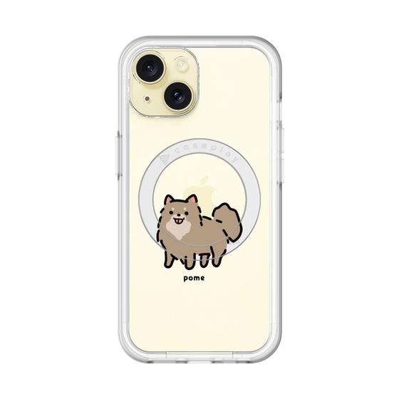 スリムプロテクションプレミアムケース with MagSafe［ オリジナル - CASEPLAYイヌ - pome ］