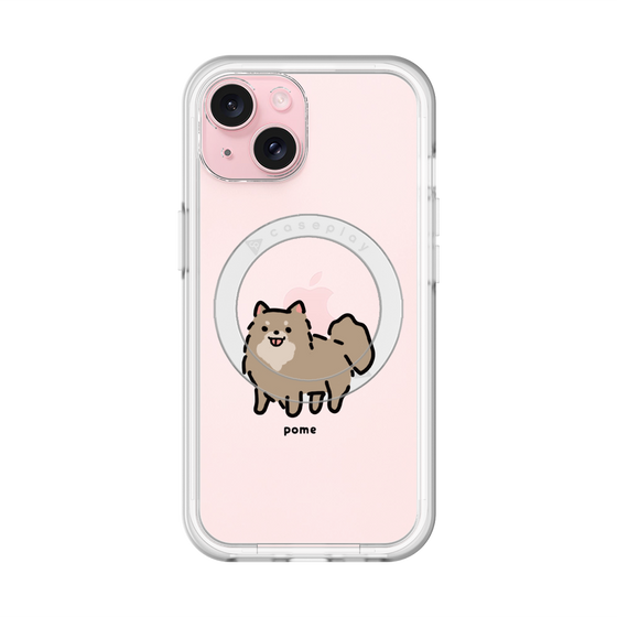 スリムプロテクションプレミアムケース with MagSafe［ オリジナル - CASEPLAYイヌ - pome ］
