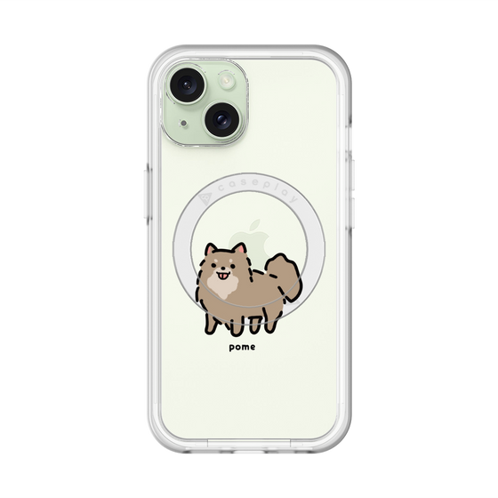 スリムプロテクションプレミアムケース with MagSafe［ オリジナル - CASEPLAYイヌ - pome ］