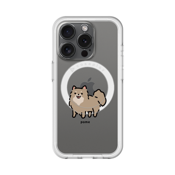 スリムプロテクションプレミアムケース with MagSafe［ オリジナル - CASEPLAYイヌ - pome ］