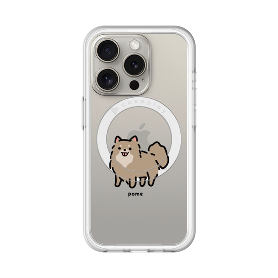スリムプロテクションプレミアムケース with MagSafe［ オリジナル - CASEPLAYイヌ - pome ］