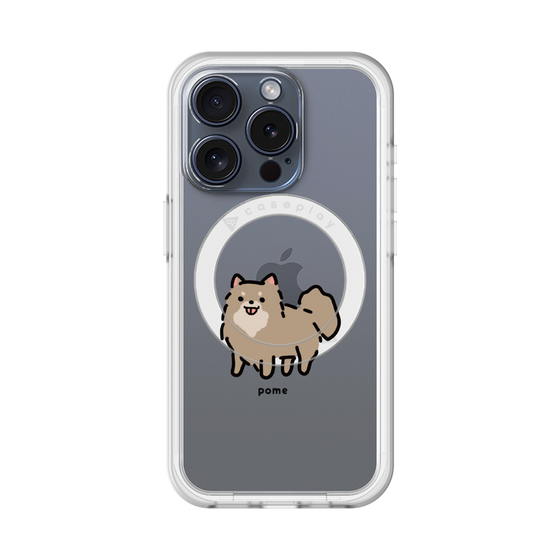 スリムプロテクションプレミアムケース with MagSafe［ オリジナル - CASEPLAYイヌ - pome ］