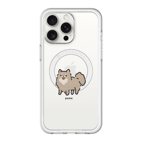 スリムプロテクションプレミアムケース with MagSafe［ オリジナル - CASEPLAYイヌ - pome ］