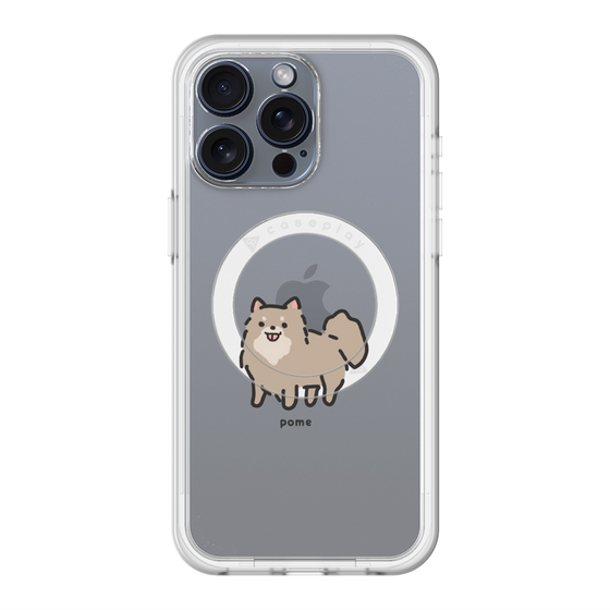 スリムプロテクションプレミアムケース with MagSafe［ オリジナル - CASEPLAYイヌ - pome ］