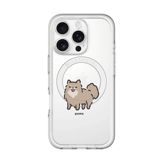 スリムプロテクションプレミアムケース with MagSafe［ オリジナル - CASEPLAYイヌ - pome ］