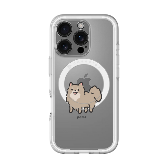 スリムプロテクションプレミアムケース with MagSafe［ オリジナル - CASEPLAYイヌ - pome ］