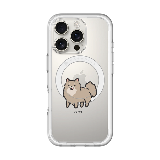 スリムプロテクションプレミアムケース with MagSafe［ オリジナル - CASEPLAYイヌ - pome ］