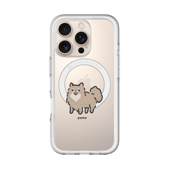 スリムプロテクションプレミアムケース with MagSafe［ オリジナル - CASEPLAYイヌ - pome ］