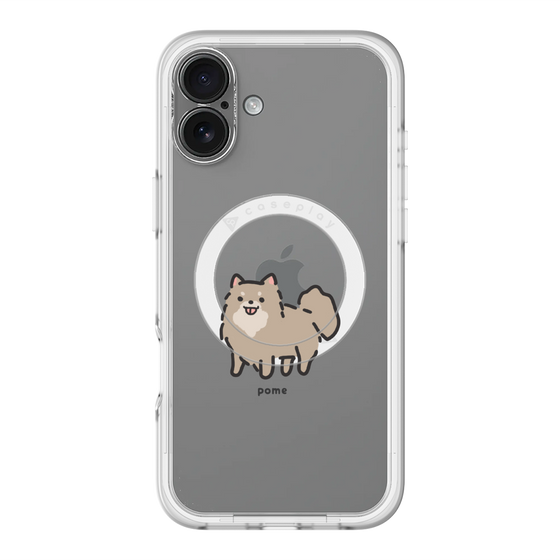 スリムプロテクションプレミアムケース with MagSafe［ オリジナル - CASEPLAYイヌ - pome ］