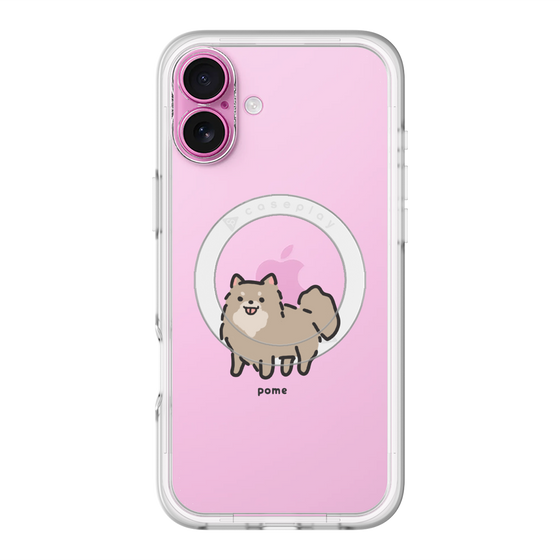 スリムプロテクションプレミアムケース with MagSafe［ オリジナル - CASEPLAYイヌ - pome ］