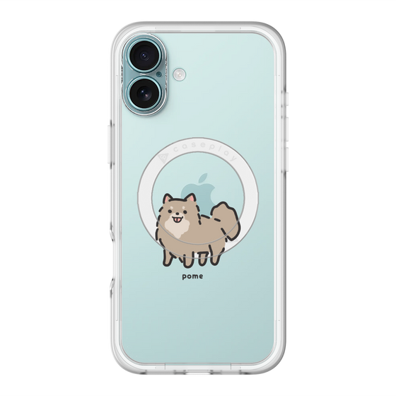 スリムプロテクションプレミアムケース with MagSafe［ オリジナル - CASEPLAYイヌ - pome ］