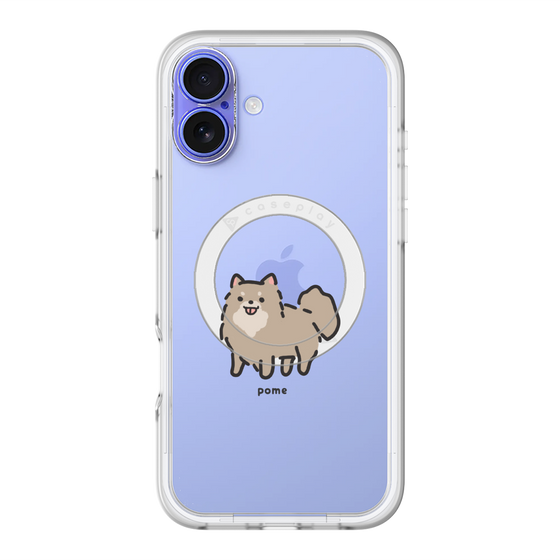 スリムプロテクションプレミアムケース with MagSafe［ オリジナル - CASEPLAYイヌ - pome ］