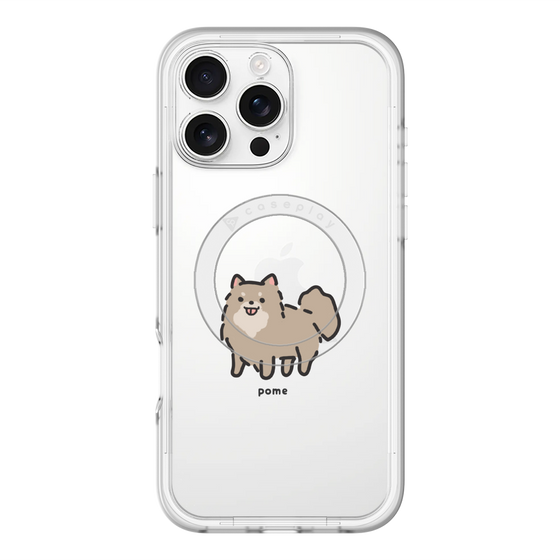 スリムプロテクションプレミアムケース with MagSafe［ オリジナル - CASEPLAYイヌ - pome ］