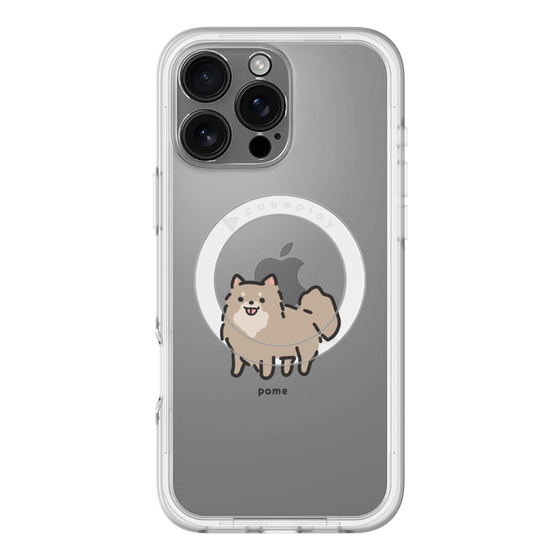 スリムプロテクションプレミアムケース with MagSafe［ オリジナル - CASEPLAYイヌ - pome ］