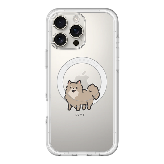 スリムプロテクションプレミアムケース with MagSafe［ オリジナル - CASEPLAYイヌ - pome ］