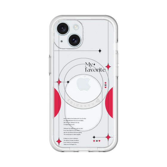 スリムプロテクションプレミアムケース with MagSafe［ オリジナル - チェキケース - レッド ］