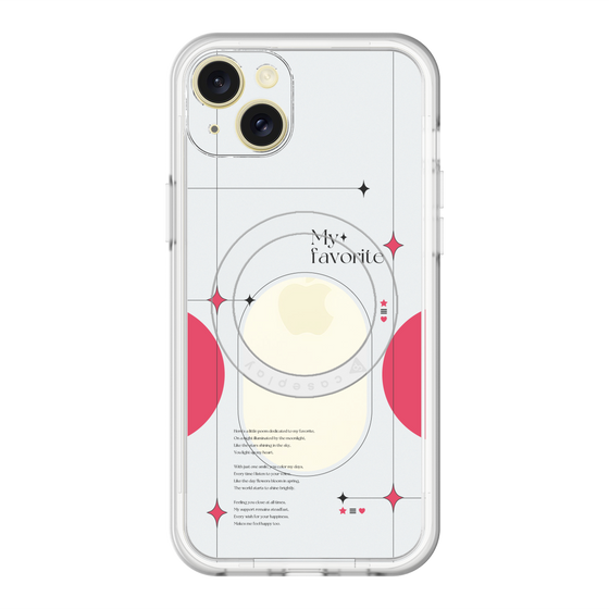 スリムプロテクションプレミアムケース with MagSafe［ オリジナル - チェキケース - レッド ］