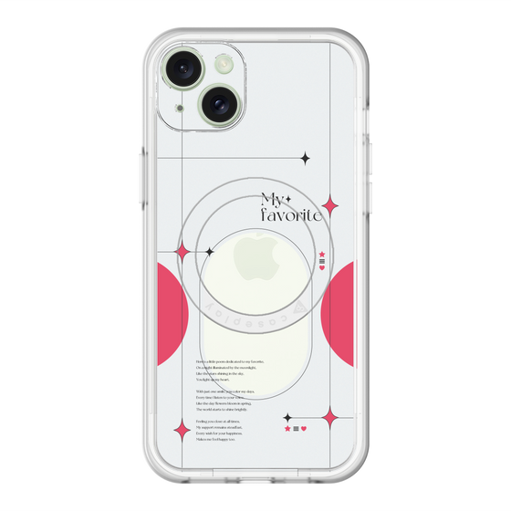 スリムプロテクションプレミアムケース with MagSafe［ オリジナル - チェキケース - レッド ］