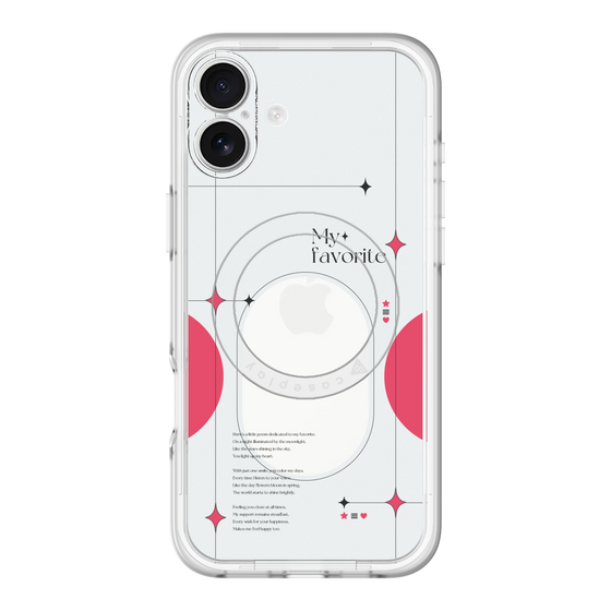 スリムプロテクションプレミアムケース with MagSafe［ オリジナル - チェキケース - レッド ］