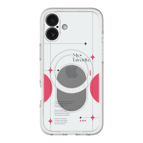 スリムプロテクションプレミアムケース with MagSafe［ オリジナル - チェキケース - レッド ］