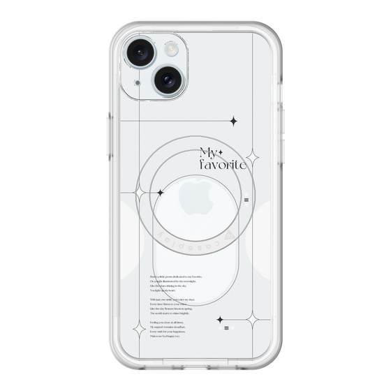 スリムプロテクションプレミアムケース with MagSafe［ オリジナル - チェキケース - ホワイト ］