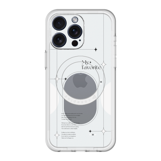 スリムプロテクションプレミアムケース with MagSafe［ オリジナル - チェキケース - ホワイト ］