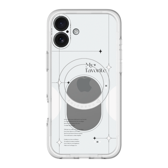 スリムプロテクションプレミアムケース with MagSafe［ オリジナル - チェキケース - ホワイト ］