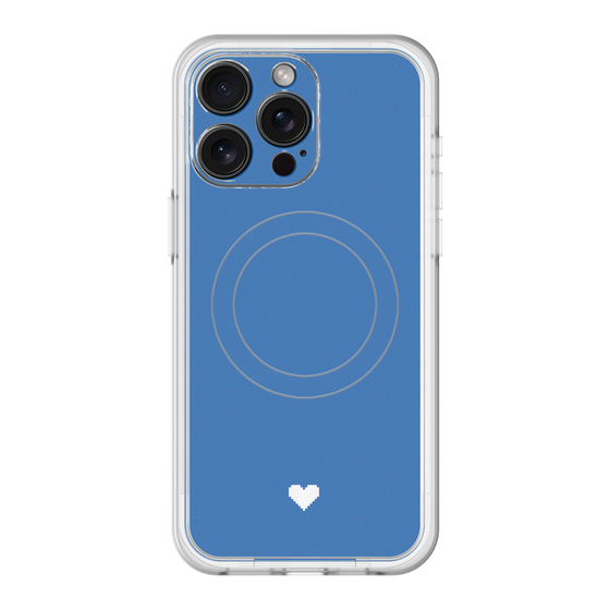 スリムプロテクションプレミアムケース with MagSafe［ オリジナル - 推し色ハート - ブルー ］