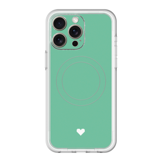 スリムプロテクションプレミアムケース with MagSafe［ オリジナル - 推し色ハート - グリーン ］