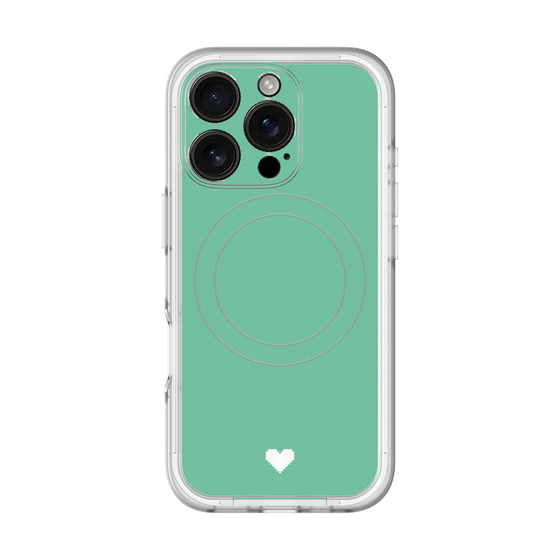 スリムプロテクションプレミアムケース with MagSafe［ オリジナル - 推し色ハート - グリーン ］