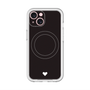 スリムプロテクションプレミアムケース with MagSafe［ オリジナル - 推し色ハート - ブラック ］