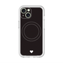 スリムプロテクションプレミアムケース with MagSafe［ オリジナル - 推し色ハート - ブラック ］