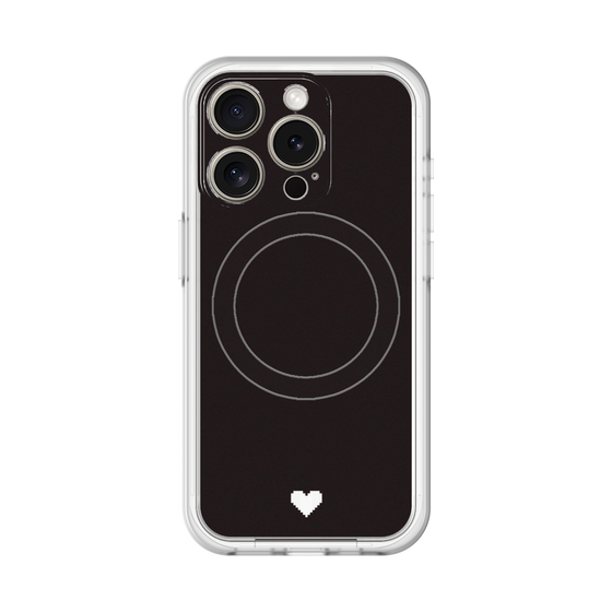 スリムプロテクションプレミアムケース with MagSafe［ オリジナル - 推し色ハート - ブラック ］