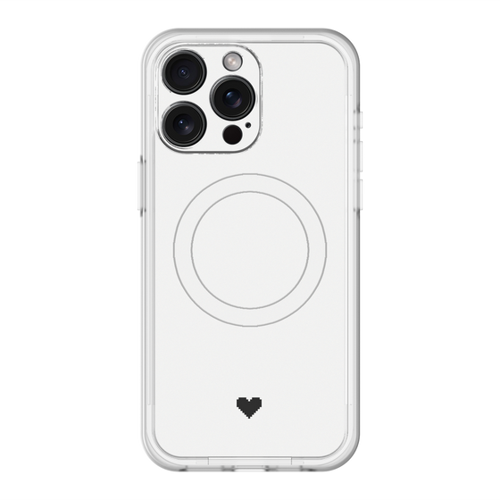 スリムプロテクションプレミアムケース with MagSafe［ オリジナル - 推し色ハート - ホワイト ］