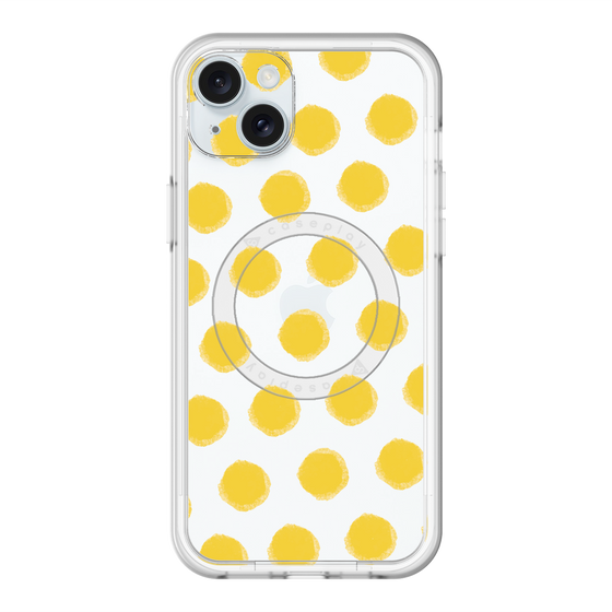 スリムプロテクションプレミアムケース with MagSafe［ オリジナル - 推し色水玉 - イエロー ］