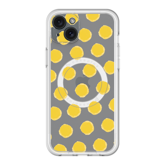 スリムプロテクションプレミアムケース with MagSafe［ オリジナル - 推し色水玉 - イエロー ］