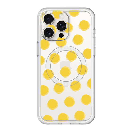 スリムプロテクションプレミアムケース with MagSafe［ オリジナル - 推し色水玉 - イエロー ］