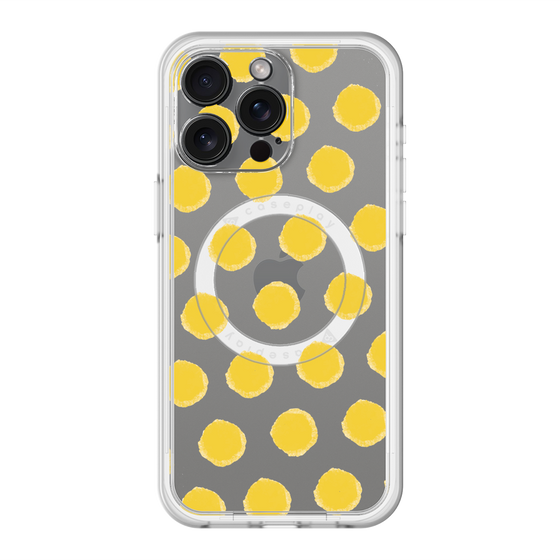 スリムプロテクションプレミアムケース with MagSafe［ オリジナル - 推し色水玉 - イエロー ］