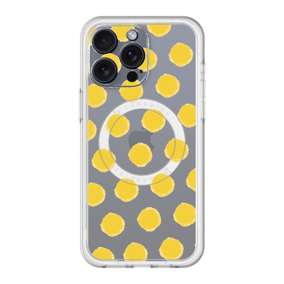 スリムプロテクションプレミアムケース with MagSafe［ オリジナル - 推し色水玉 - イエロー ］