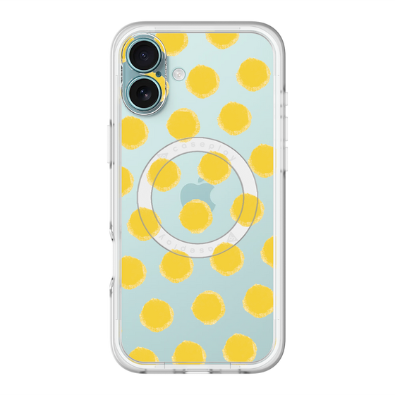 スリムプロテクションプレミアムケース with MagSafe［ オリジナル - 推し色水玉 - イエロー ］