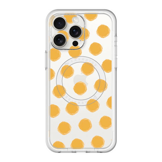 スリムプロテクションプレミアムケース with MagSafe［ オリジナル - 推し色水玉 - オレンジ ］