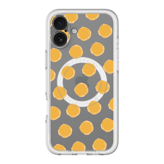 スリムプロテクションプレミアムケース with MagSafe［ オリジナル - 推し色水玉 - オレンジ ］