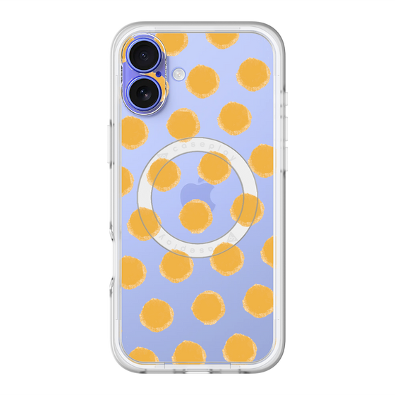 スリムプロテクションプレミアムケース with MagSafe［ オリジナル - 推し色水玉 - オレンジ ］