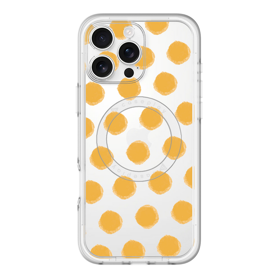 スリムプロテクションプレミアムケース with MagSafe［ オリジナル - 推し色水玉 - オレンジ ］