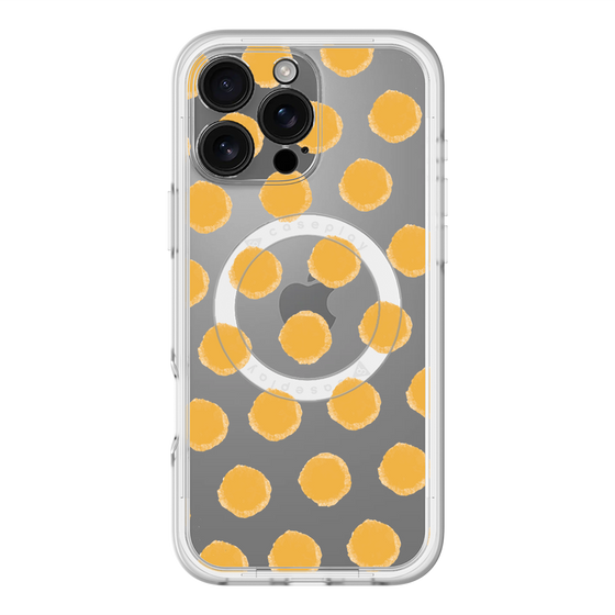 スリムプロテクションプレミアムケース with MagSafe［ オリジナル - 推し色水玉 - オレンジ ］