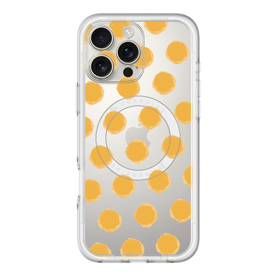 スリムプロテクションプレミアムケース with MagSafe［ オリジナル - 推し色水玉 - オレンジ ］