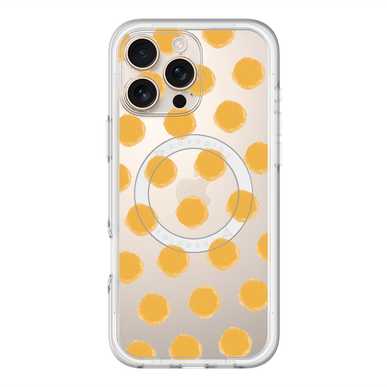 スリムプロテクションプレミアムケース with MagSafe［ オリジナル - 推し色水玉 - オレンジ ］