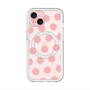 スリムプロテクションプレミアムケース with MagSafe［ オリジナル - 推し色水玉 - ピンク ］