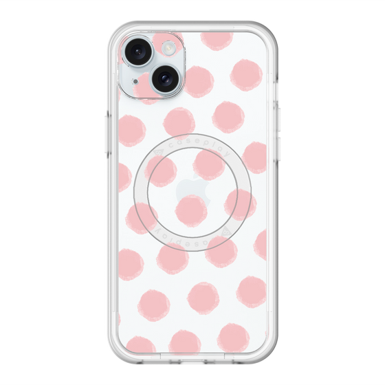 スリムプロテクションプレミアムケース with MagSafe［ オリジナル - 推し色水玉 - ピンク ］