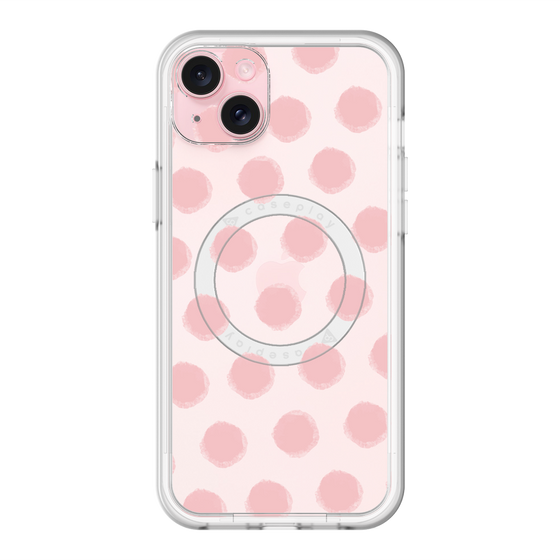 スリムプロテクションプレミアムケース with MagSafe［ オリジナル - 推し色水玉 - ピンク ］
